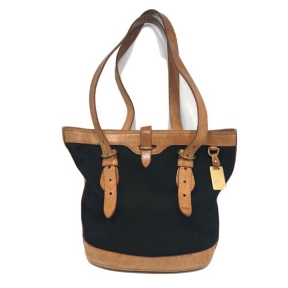 Dooney and Bourke Cabrio Small Bucket Bag Canvas Leather Black - Picture 1 of 10